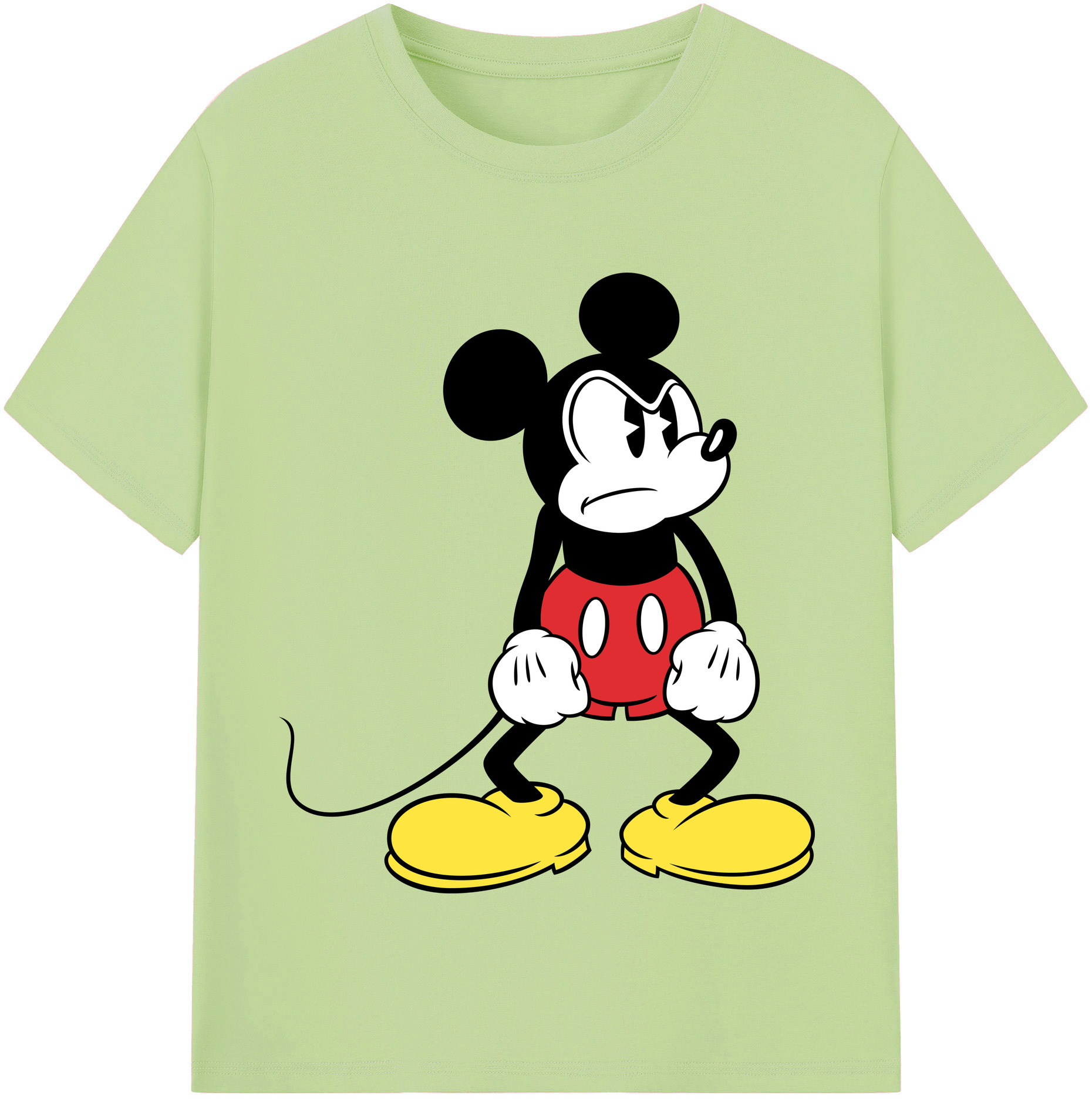 （画像用） ミッキーマウス Mickey Mouse 綿100％半袖Tシャツ（フロントプリント）